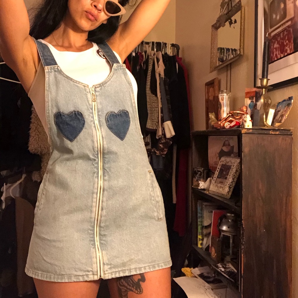Vintage overall pocket dress!!